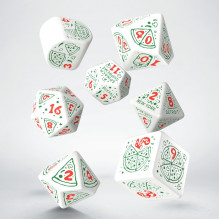 Gaming Dice Set - Q WORKSHOP Pizza Pepperoni 7 Dice D4-D100 White