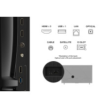 Televizorius - TCL V6C 55" 4K Ultra HD Smart TV Wi-Fi HDR10 Dolby Vision Metallic