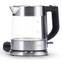 Electric Kettle - Severin WK 3468 1L Glass Stainless Steel 360° Cordless
