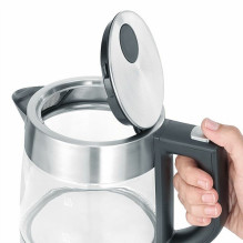 Electric Kettle - Severin WK 3468 1L Glass Stainless Steel 360° Cordless