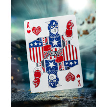 Žaidimų Kortos - Captain America Theory11 54 Kortos Plastiku Padengtos 63.5x88.9mm