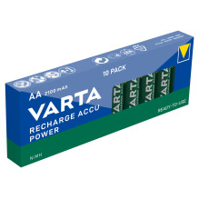 Baterija - Varta AA R2U 2100mAh Įkraunama NiMH 10 Vnt.