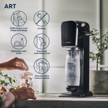 Namų ir Virtuvės Prietaisas - SodaStream Soda Maker Terra su CO2 ir 1L Buteliu Juodas Namų ir Virtuvės Prietaisas - SodaStream Soda Maker Terra su CO2 ir 1L Buteliu Juodas