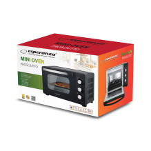 Oven - Esperanza EKO008N Mini Oven 20L 1280W Mechanical Timer Black