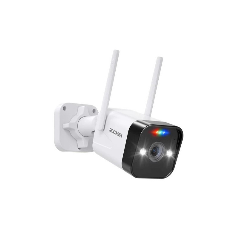 Smart Outdoor Camera - HiSmart 4MP Wi-Fi Night Vision 30 m Two-Way Audio