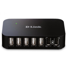 USB Hub - D-Link DUB-H7 7-Port USB 2.0 Hub su 2 Greito Įkrovimo Prievadais