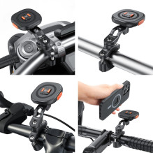 Bike Phone Holder - VRIG MG-17L Lightweight magnetic mount for 20-32 mm handlebar diameter
