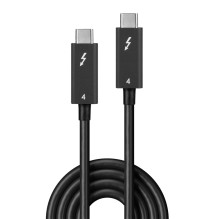 Thunderbolt Cable - LINDY Thunderbolt 4 Cable, 40Gbps, 100W PD, 2m Thunderbolt Cable - LINDY Thunderbolt 4 Cable, 40Gbps, 100W PD, 2m