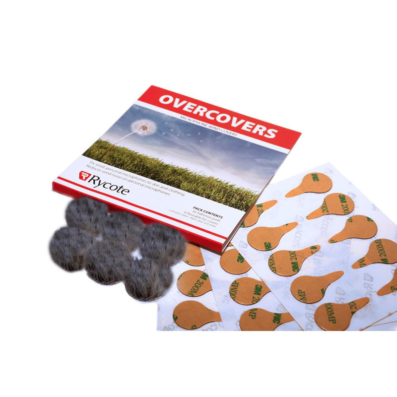 Microphone Accessory - Rycote Overcovers 6 Fur 30 Stickies Gray