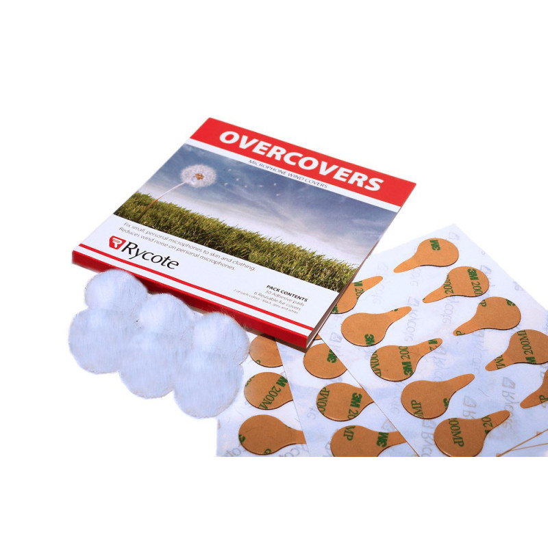Microphone Accessory - Rycote Overcovers 6 Fur 30 Stickies White