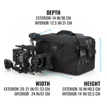 Kameros krepšys - Tenba Cineluxe v2 petinis krepšys 24 paminkštintas, atsparus orui juodas