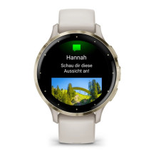 Išmanusis laikrodis - Garmin Venu 3S 1.2" AMOLED GPS širdies ritmo monitorius auksinis, dramblio kaulo