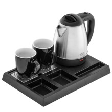 Electric kettle - Adler AD 1354 1.2L 1500W Stainless steel with cups Black