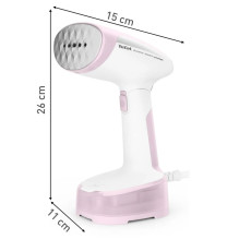 Portable Garment Steamer - Tefal DT3050 1300W 20g/min 0.12L Pink, White