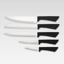 Kitchen Knife Set - Maestro MR-1413 Stainless Steel 8-Piece with Holder Black