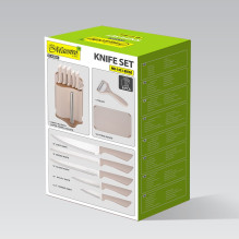 Kitchen knife set - Maestro MR-1413 Stainless steel 8 pieces beige