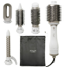 Hair Dryer and Curling Iron - Adler AD 2027 1200W, 2 Temperature Settings, 5 Nozzles, White