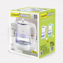 Elektrinis virdulys - Maestro MR-052-MĖLYNA 1.7L 2200W Stiklinis mėlynas