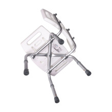 Mobility aid - ActionMed shower chair with adjustable height and backrest, silver