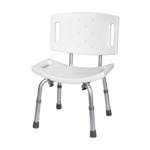 Mobility aid - ActionMed shower chair with adjustable height and backrest, silver