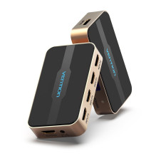 HDMI Switch - Vention 5 in 1 4K 30Hz Remote Black