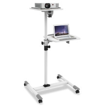 Multimedia trolley - Techly ICA-TB TPM-6 Height adjustment, 10kg capacity, white