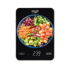 Food Scale - Adler AD 3177b 10kg 1g accuracy glass top touch control LED display