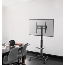 Televizoriaus Stovas - GEMBIRD TVS-55T-01 32"-55" Pasviręs Reguliuojamas su Ratukais Juodas