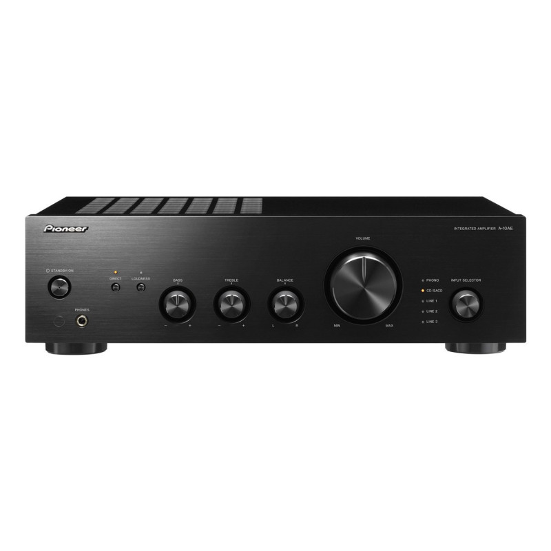 Audio amplifier - Pioneer A-10AE 50W per channel, Phono input, black