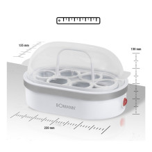 Kitchen appliance - Bomann EK 5022 CB Egg cooker 6 eggs 400W Silver Transparent