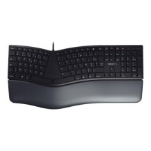 Klaviatūra - Cherry KC 4500 ERGO USB AZERTY Ergonomiška su riešo atrama Juoda