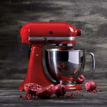 Maišytuvas - KitchenAid Artisan 5ksm125 300W 4.8L Nerūdijančio Plieno Dubuo Raudonas