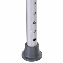 Bathroom Furniture - Round Aluminum Shower Bench, Adjustable Height, 110 kg, White / Grey