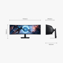 Monitorius - Samsung Odyssey G9 S49FG910EU 49" Lenktas 1ms 1000R HDMI DisplayPort