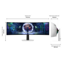 Monitorius - Samsung Odyssey OLED G9 49" 1000000:1 0.03ms HDMI DP USB-C