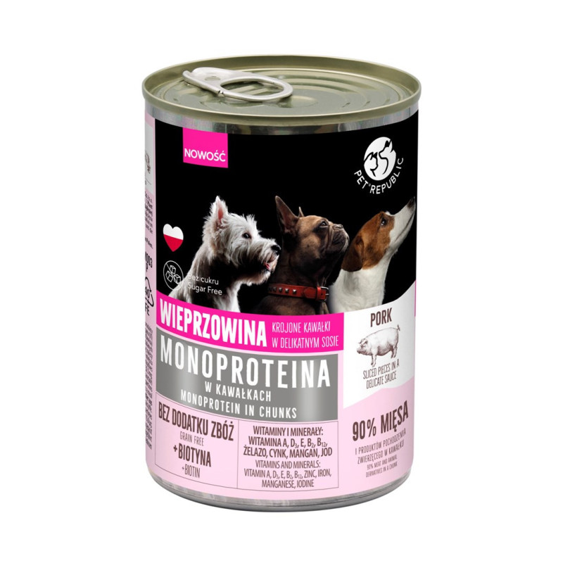 Drėgnas Šunų Maistas - Pet Republic Monoproteinas Kiauliena - 400g