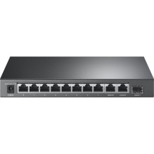 Switch, TP-LINK, Desktop / pedestal, 8x10Base-T / 100Base-TX, 1xSFP, 2xRJ45, PoE+ ports 8, 65 Watts, TL-SL1311P Switch, TP-LINK, Desktop / pedestal, 8x10Base-T / 100Base-TX, 1xSFP, 2xRJ45, PoE+ ports 8, 65 Watts, TL-SL1311P