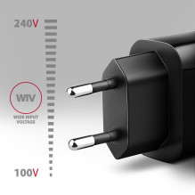 MOBILE CHARGER WALL USB 18W / 1PORT BLACK ACU-QC18 AXAGON