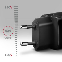 MOBILE CHARGER WALL USB-C 30W / 1PORT BLACK ACU-PD30 AXAGON