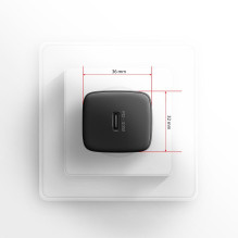 MOBILE CHARGER WALL USB-C 30W / 1PORT BLACK ACU-PD30 AXAGON
