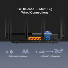 Wireless Router, TP-LINK, Wireless Router, 5400 Mbps, Wi-Fi 6, IEEE 802.11a, IEEE 802.11 b / g, IEEE 802.11n, IEEE 802.1