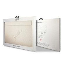 Guess Saffiano Script case for a 13" laptop - gold
