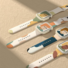 Silikoninio dirželio Moro laikrodžio apyrankės, skirtos Apple Watch 42 / 44 / 45 / 49 mm – 1 modelis