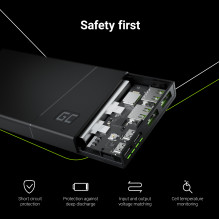 Power Bank Green Cell GC PowerPlay10S 10000mAh with fast charging 2x USB Ultra Charge and 2x USB-C PD 18W
