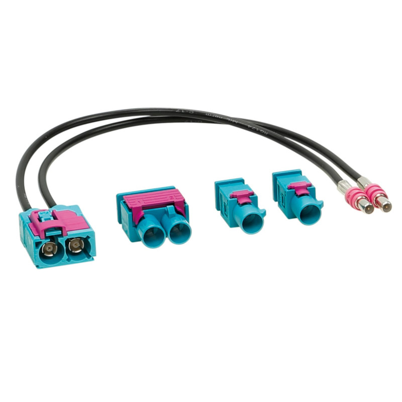 Adapter antenowy Fakra(m)(komplet) Fakra(f)(podwójny)