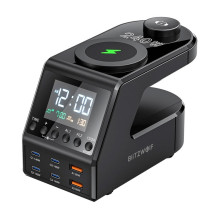 Blitzwolf BW-FW10 žadintuvas su įkrovikliu 2xUSB-A, 4xUSB-C, 240W