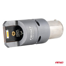 LED lemputės FULL CANBUS PY21W 2x1860 SMD oranžinės 12V 24V AMIO-03604