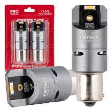 LED bulbs FULL CANBUS PY21W 2x1860 SMD orange 12V 24V AMIO-03604