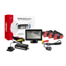 Zestaw czujników parkowania TFT01 4,3" z kamerą HD-307-IR 4 sensory czarne wewnętrzne
