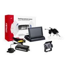 Zestaw czujników parkowania TFT02 4,3" z kamerą HD-501-IR 4 sensory białe Zestaw czujników parkowania TFT02 4,3" z kamerą HD-501-IR 4 sensory białe